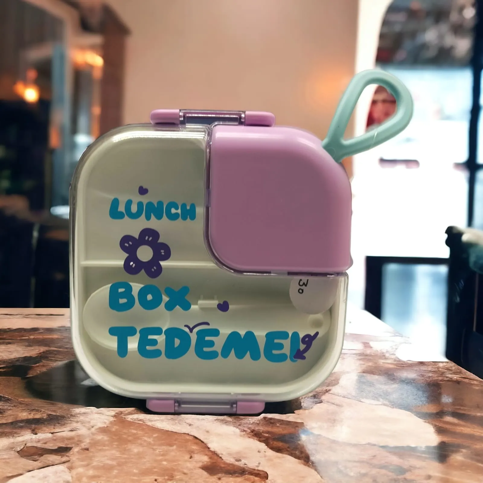 Compact And Handy Lunch Box With Cutlery.