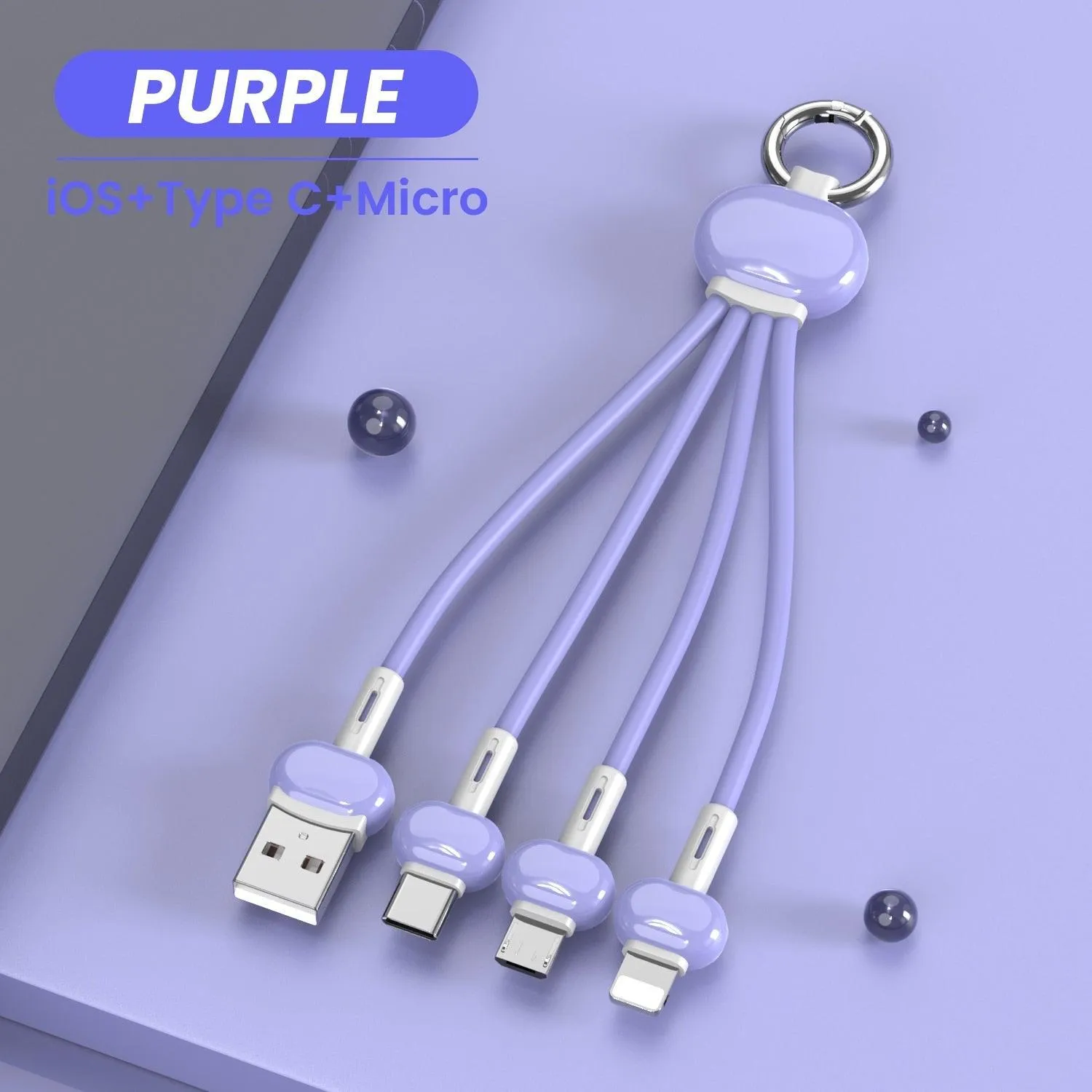 Compact Keychain USB Charger for iPhone and Xiaomi Redmi - Ultimate Travel Charging Solution