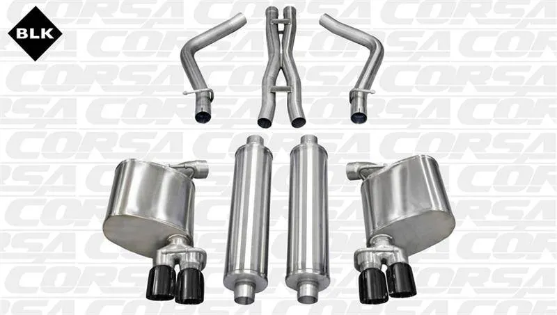 Corsa Sport Cat-Back Exhaust (Black): Dodge Charger R/T 5.7L V8 2011 - 2014