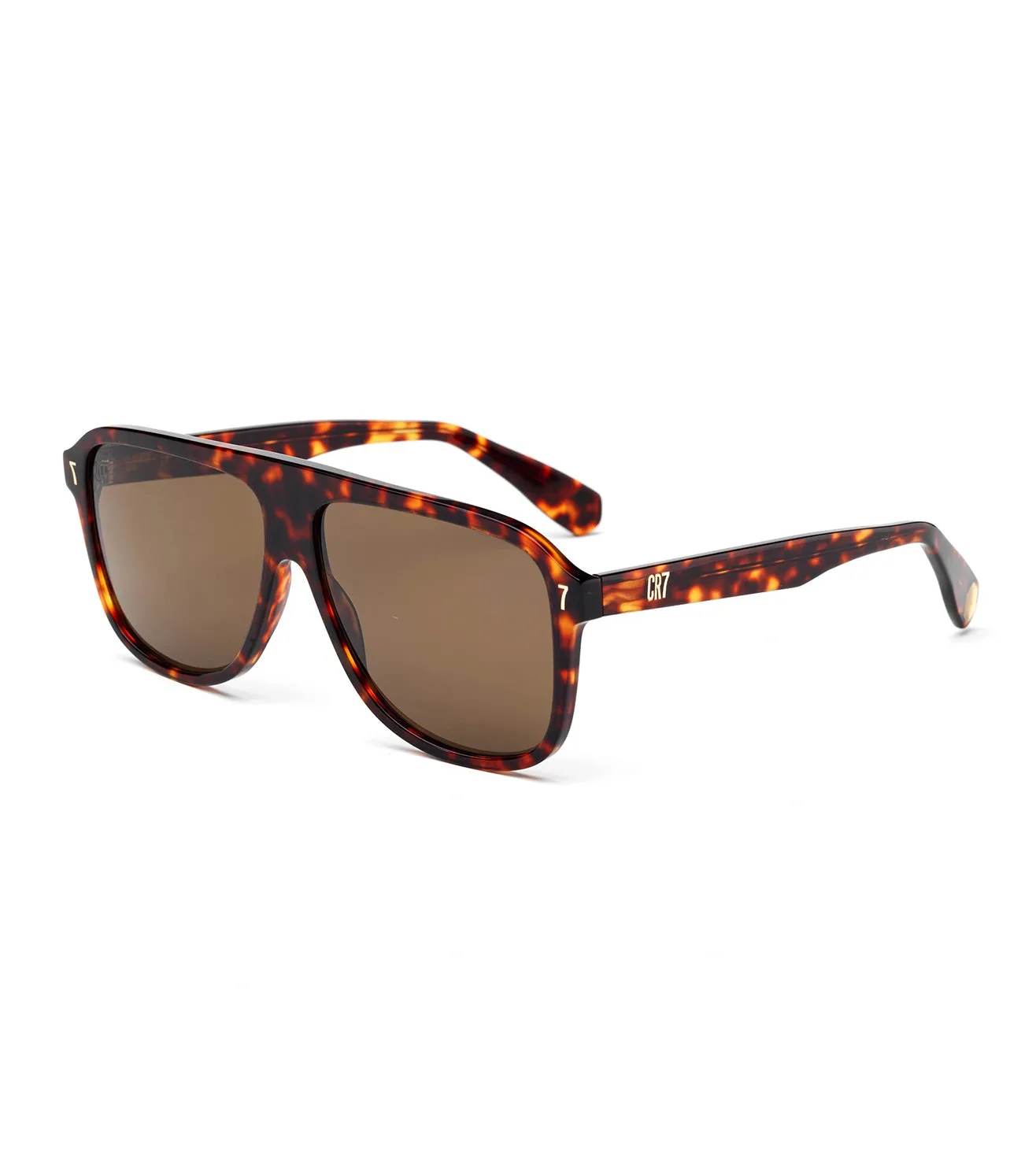 CR7 Unisex Brown Rectangle Sunglasses