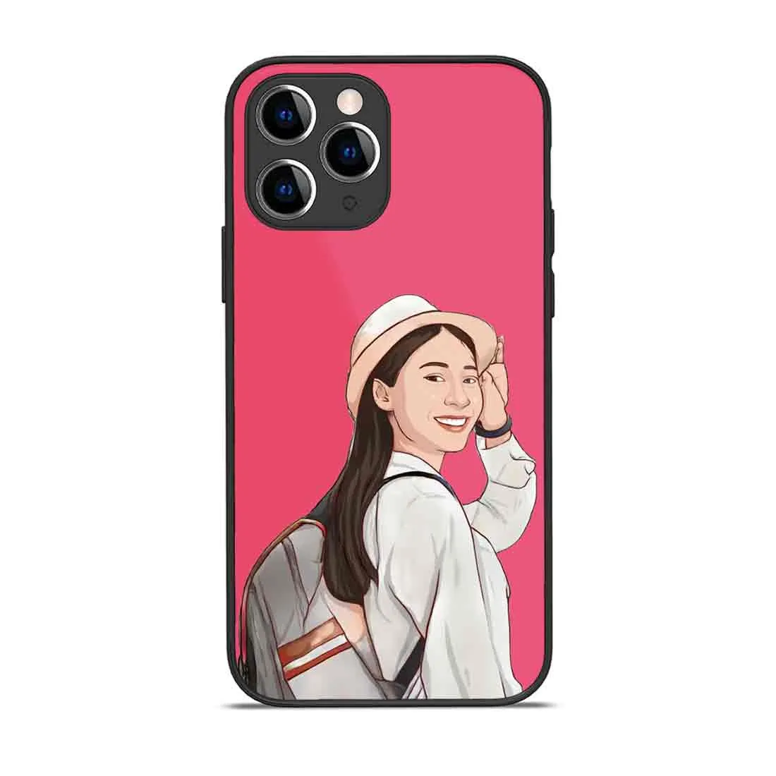 Custom Pic Print on Mobile Cover Pink iPhone 11 Pro Case With Image - Cartoonize Filter