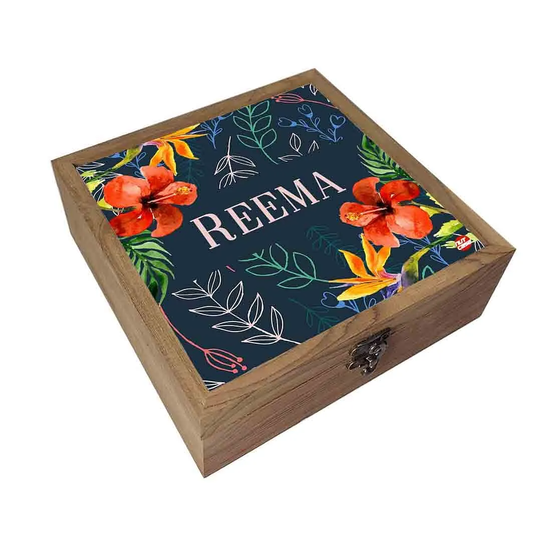 Customized Jewellery Box With Name - Hibiscus Leaf