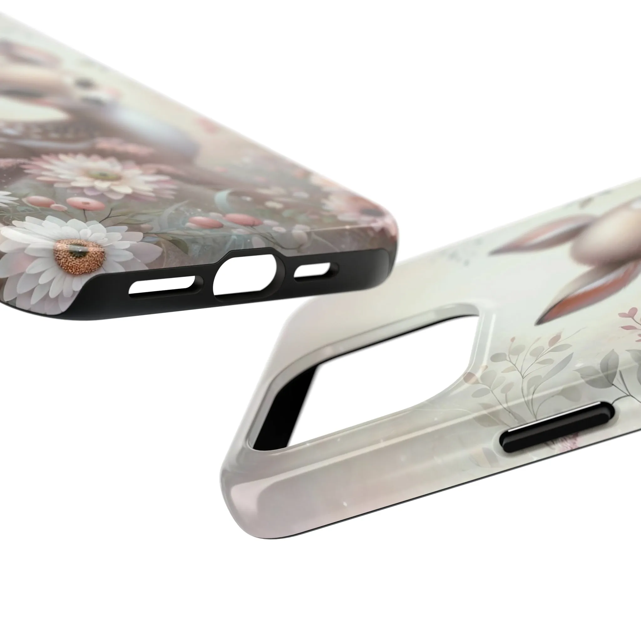 Cute Fawn and Floral print Design Tough Phone Case compatible with a large variety of iPhone models, Gift, Phone Case