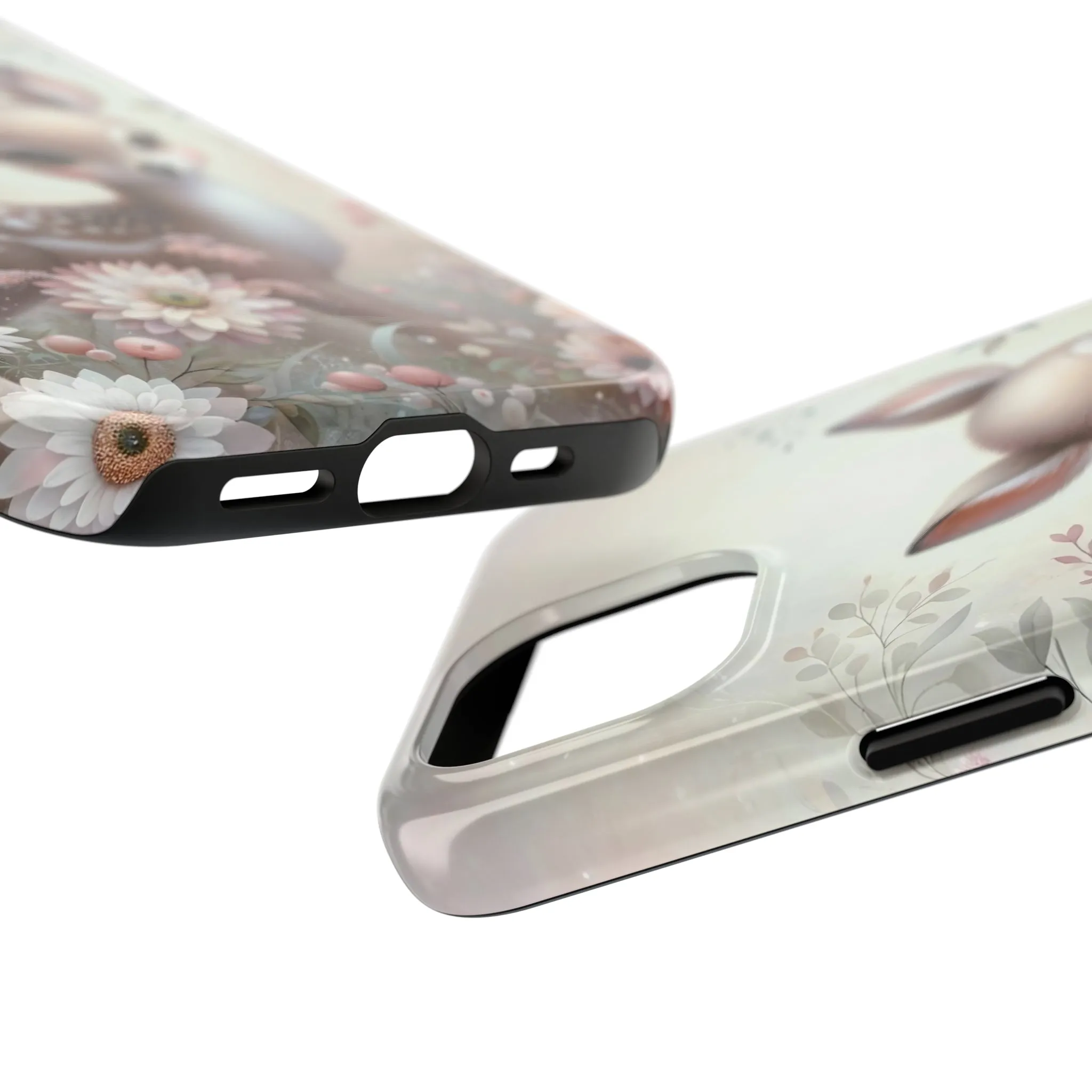 Cute Fawn and Floral print Design Tough Phone Case compatible with a large variety of iPhone models, Gift, Phone Case