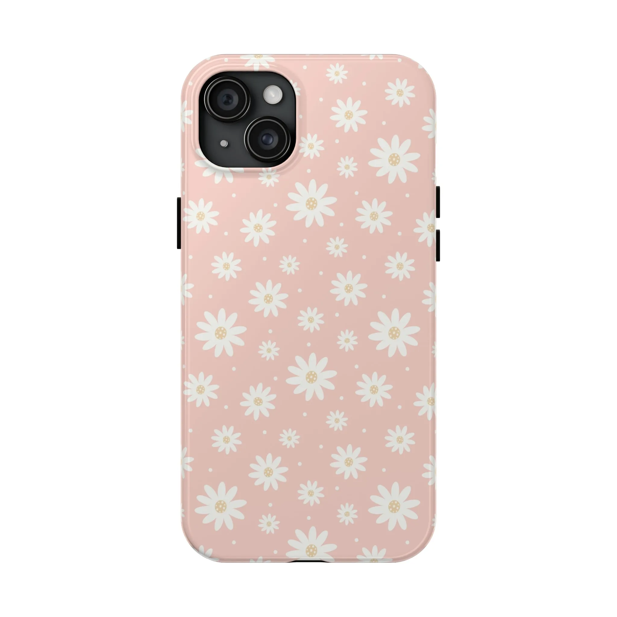 Cute Minimalist Flowers and Polka Dots Digital print Design Tough Phone Case compatible with a large variety of iPhone models, Gift, Phone Case