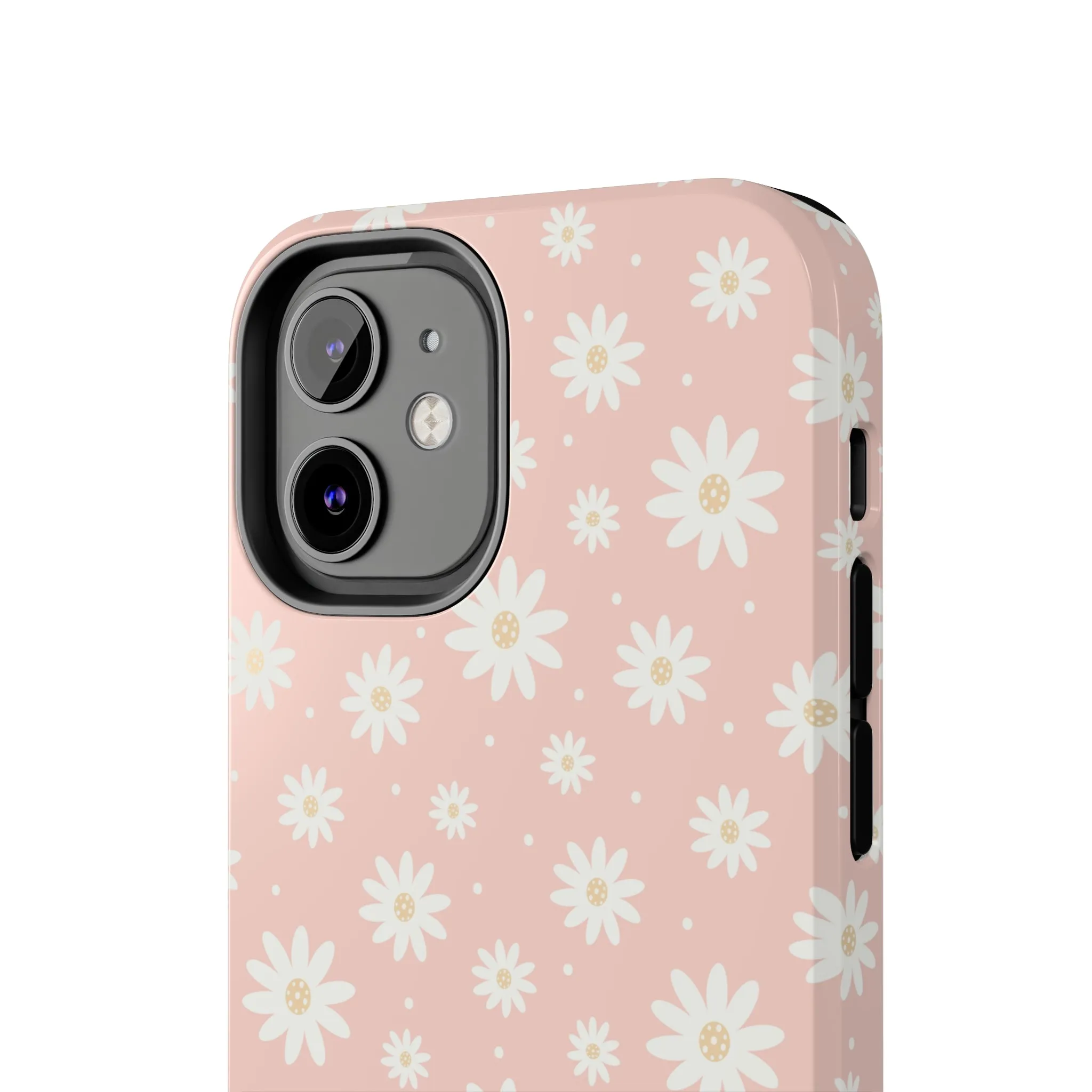 Cute Minimalist Flowers and Polka Dots Digital print Design Tough Phone Case compatible with a large variety of iPhone models, Gift, Phone Case