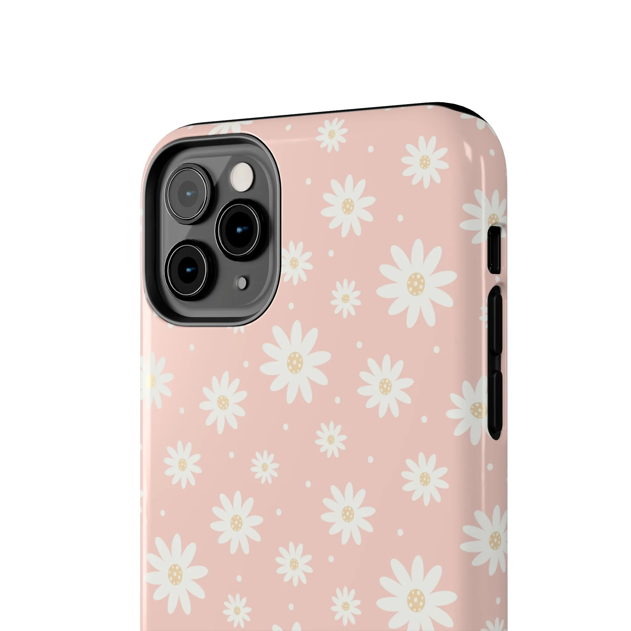 Cute Minimalist Flowers and Polka Dots Digital print Design Tough Phone Case compatible with a large variety of iPhone models, Gift, Phone Case