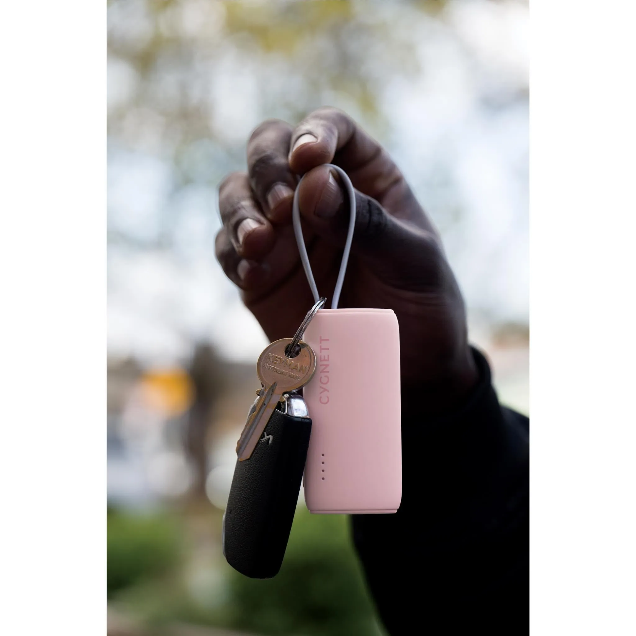 Cygnett Charge Connect 5K Power Bank with Integrated USB-C Cable (Pink)