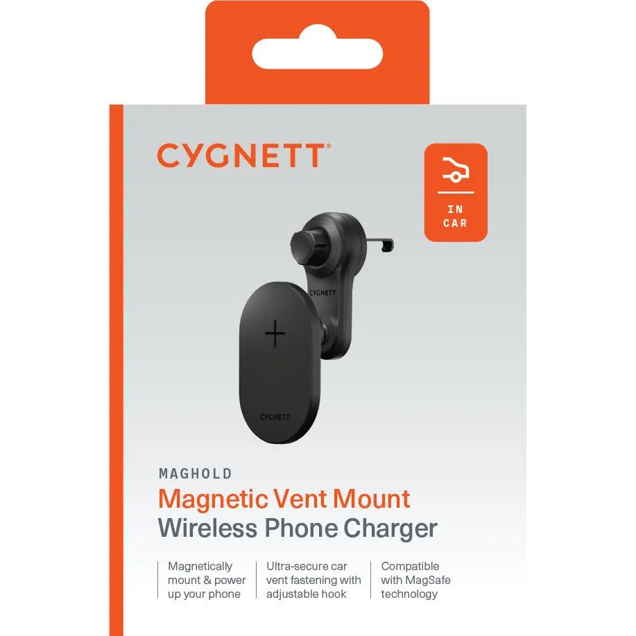 Cygnett MagHold Magnetic Vent Car Wireless Charger