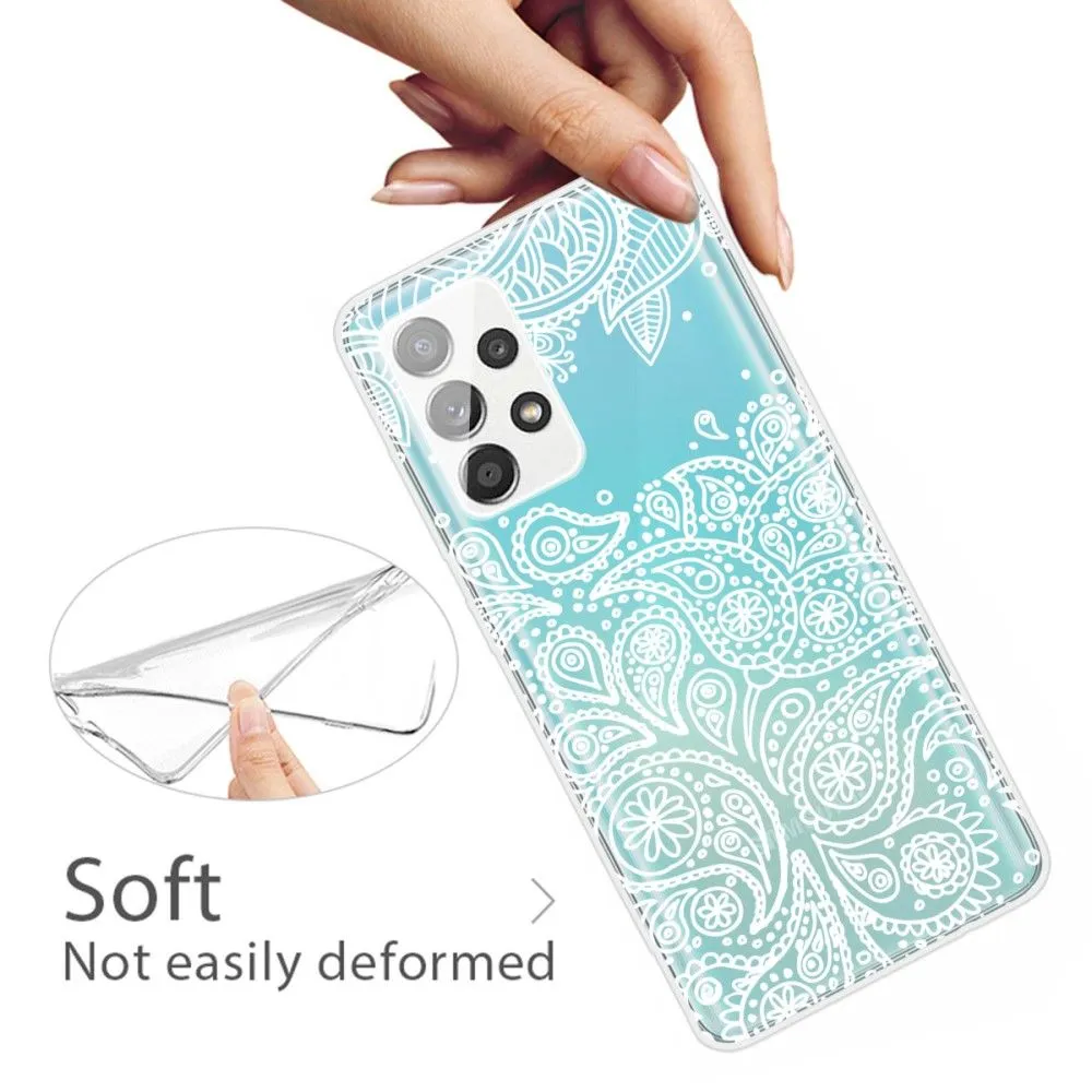 Deco Samsung Galaxy A53 5G case - White Leaves Pattern