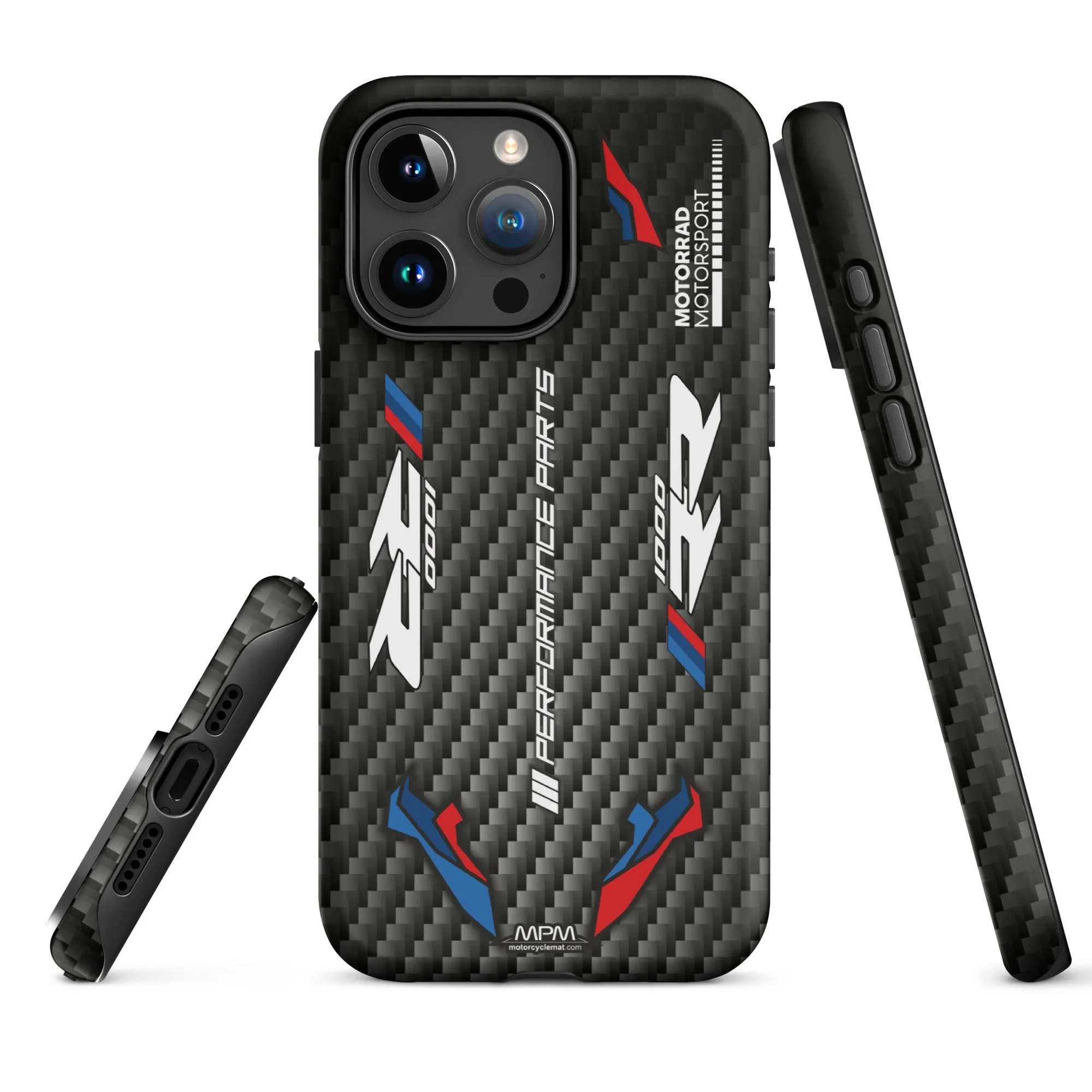 Designed Tough Case For iPhone inspired by BMW M1000RR Carbon Motorcycle Model - MM5161