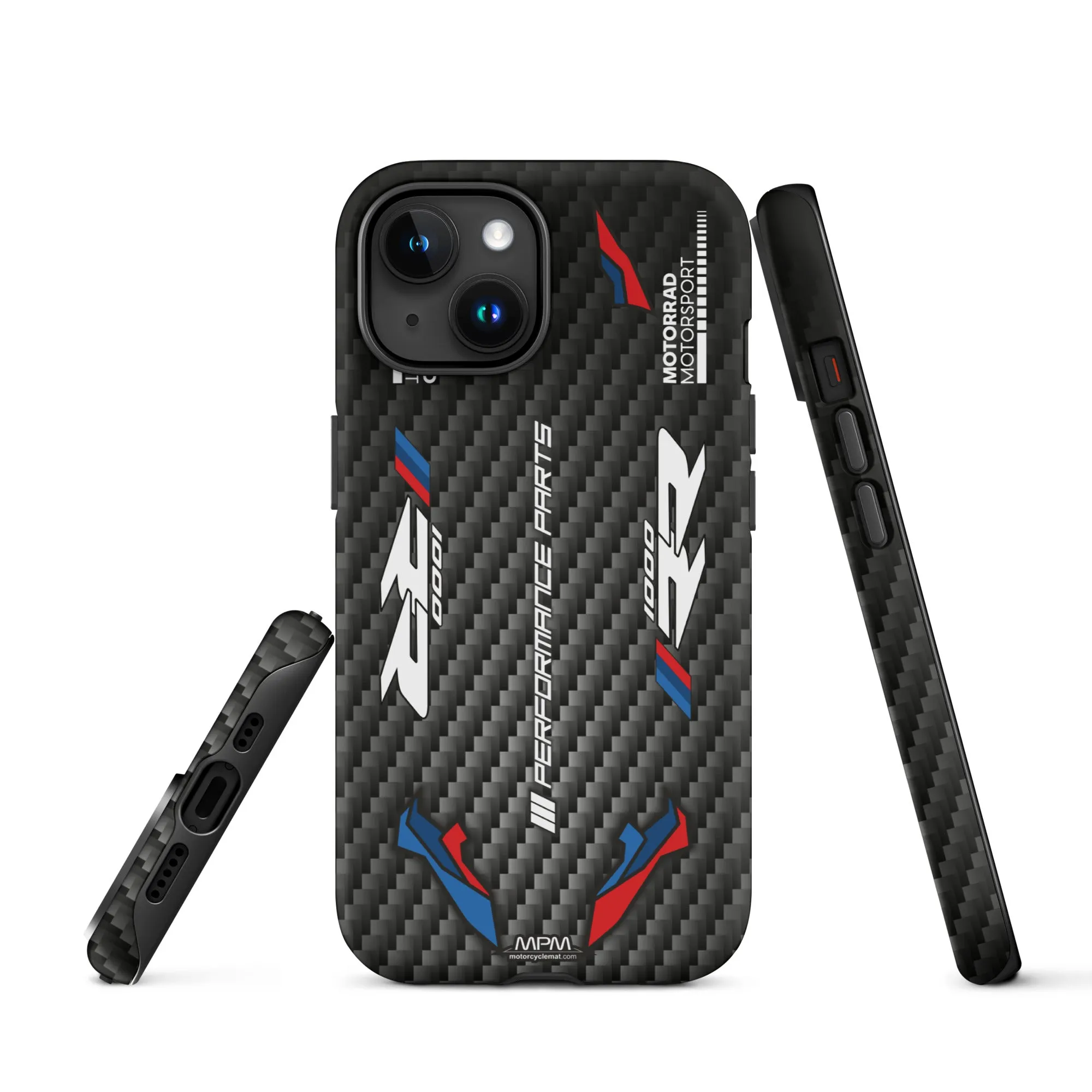 Designed Tough Case For iPhone inspired by BMW M1000RR Carbon Motorcycle Model - MM5161