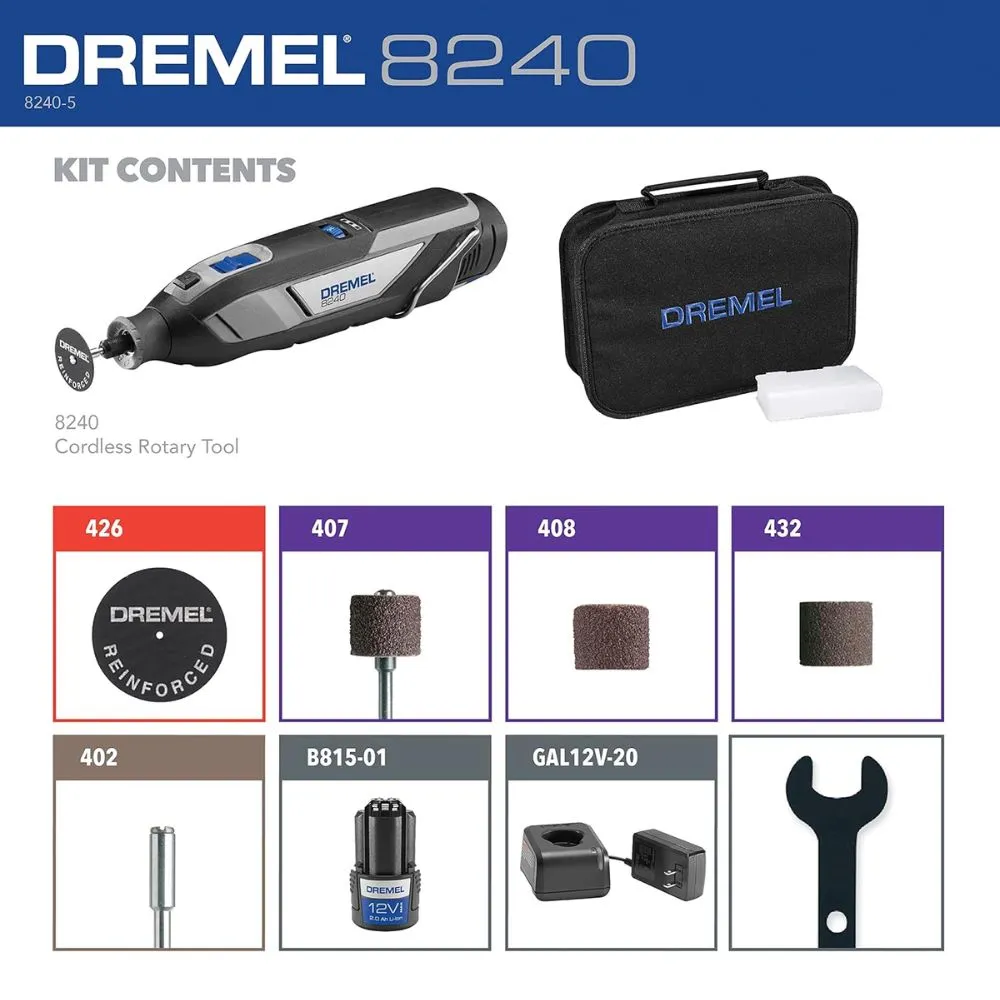 Dremel 8240-5 12V Cordless Rotary Tool Kit