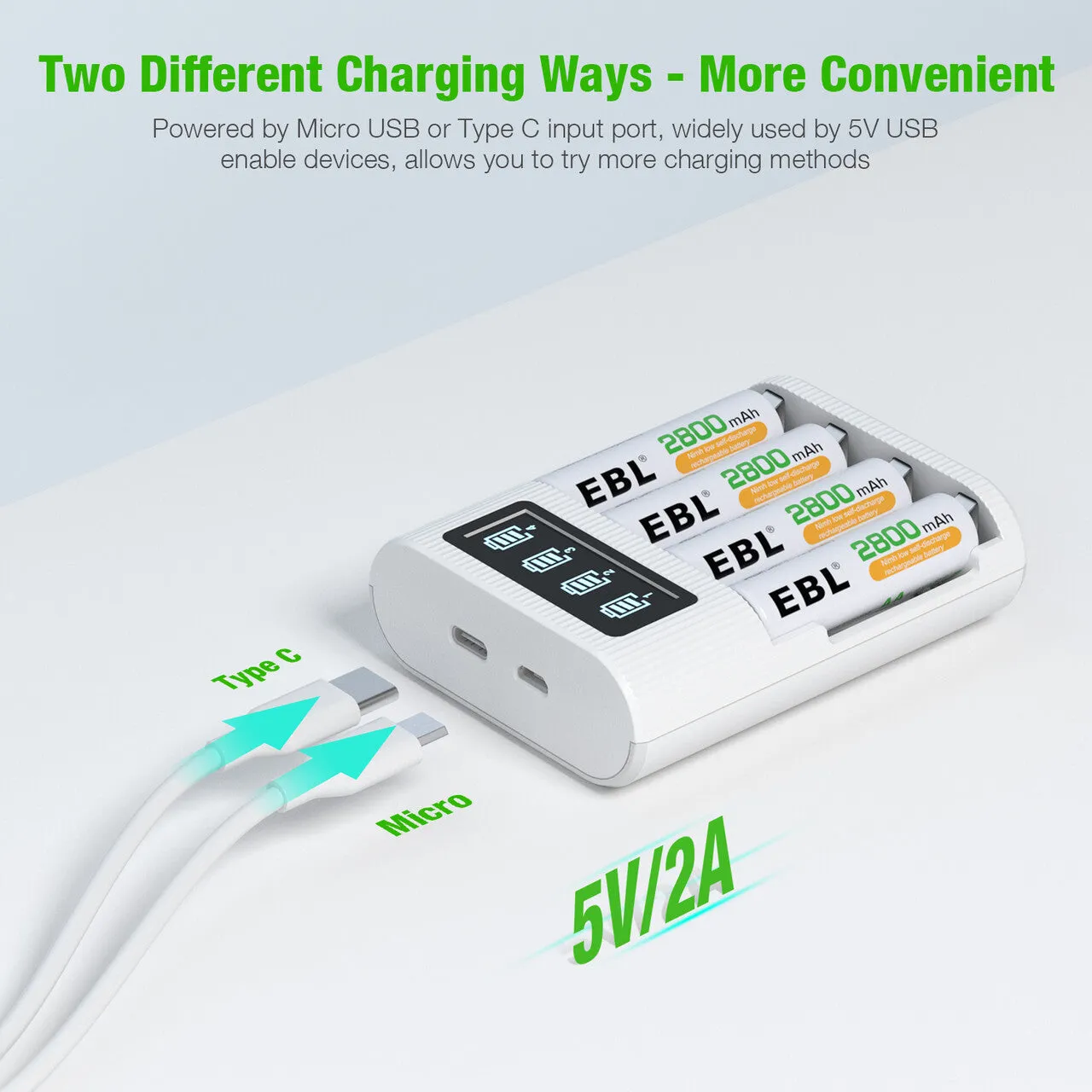 EBL Individual FY-409 4 Bay Battery Charger For AA AAA Batteries