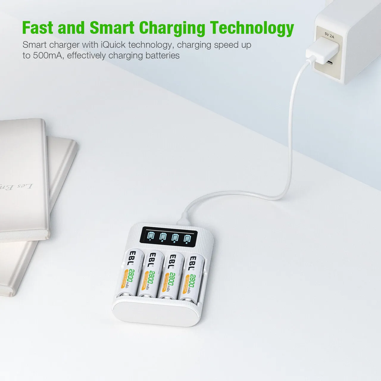 EBL Individual FY-409 4 Bay Battery Charger For AA AAA Batteries