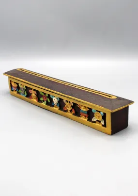 Eight Auspicious Symbols Wooden Incense Burner Box