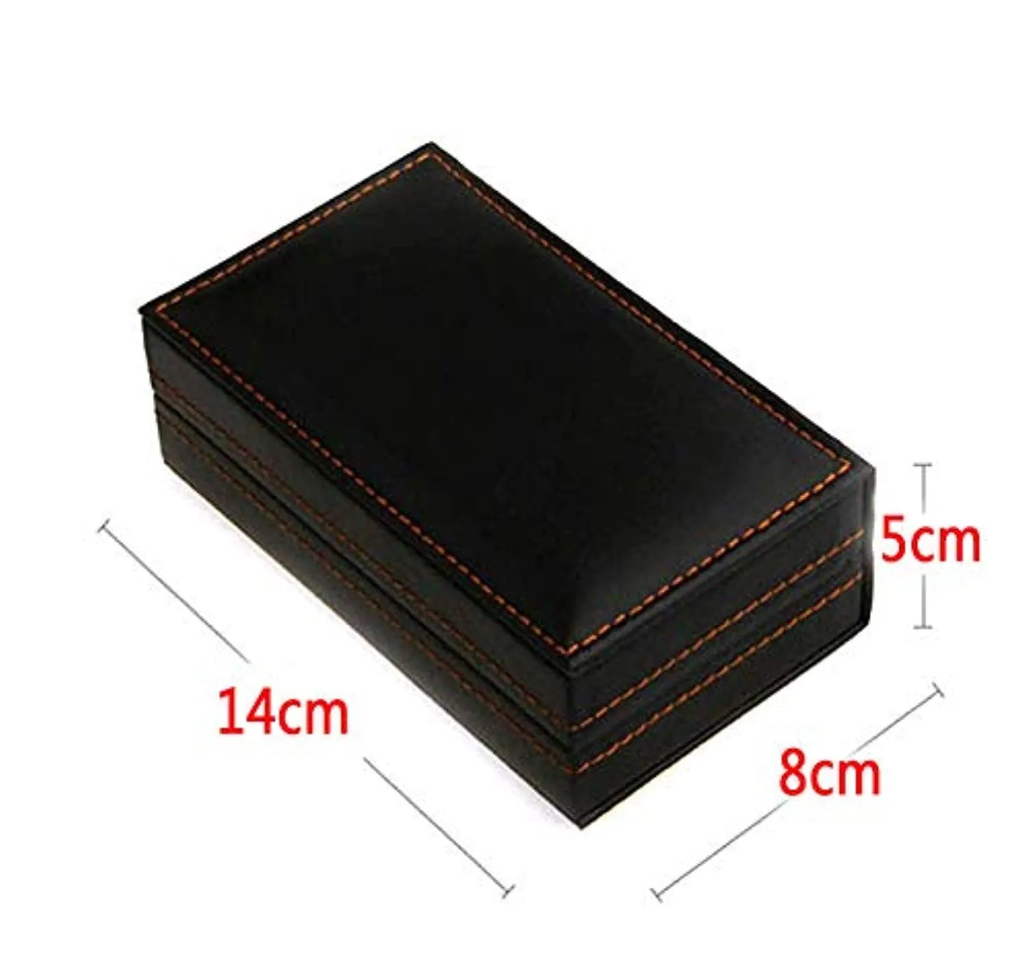 Electomania Black PU Leather 4 Pairs Cufflinks Holder Jewellery Box for Men