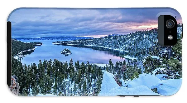 Emerald Bay Winter Sunrise - Phone Case