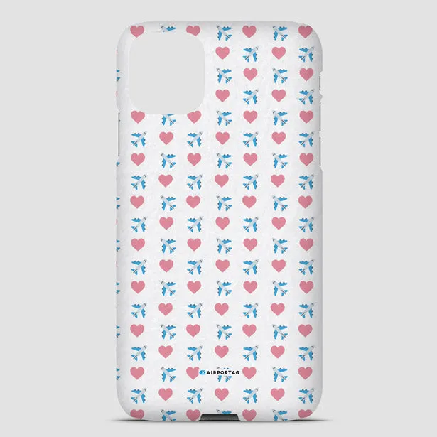 Emoji Heart Plane - Phone Case