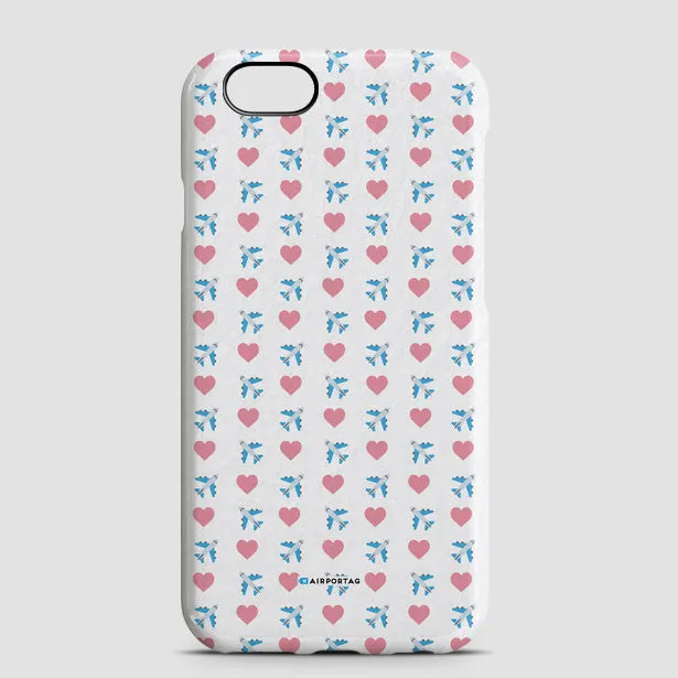 Emoji Heart Plane - Phone Case