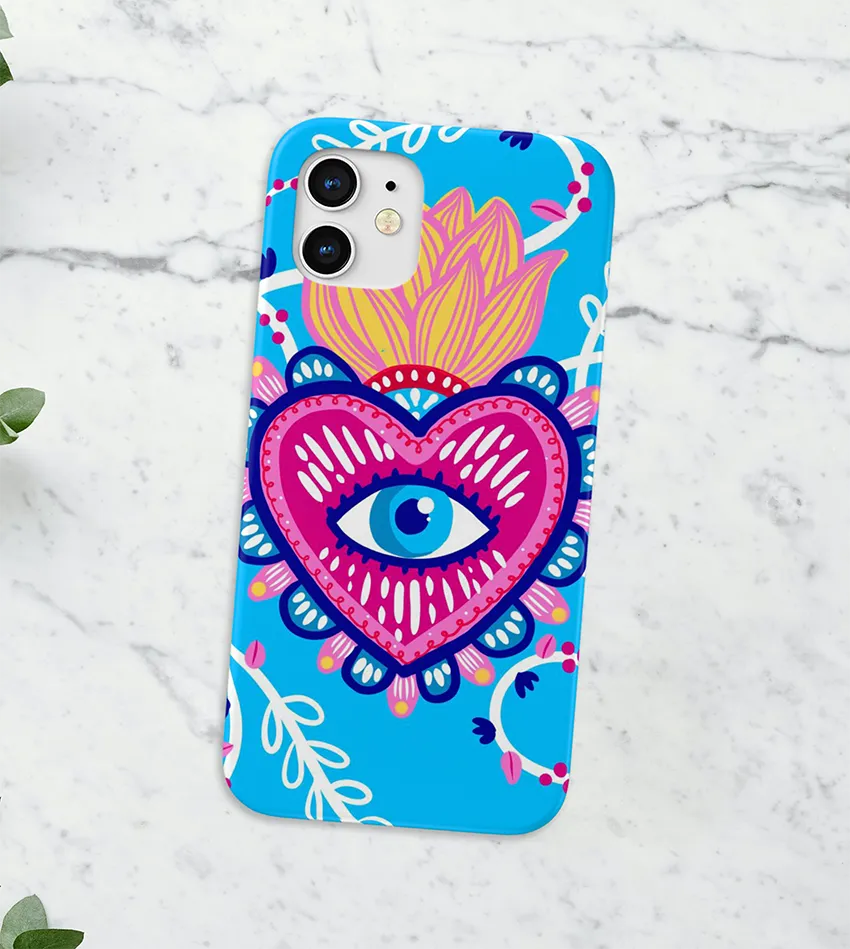 Evil Eye Slim Case Cover With Same Design Holder