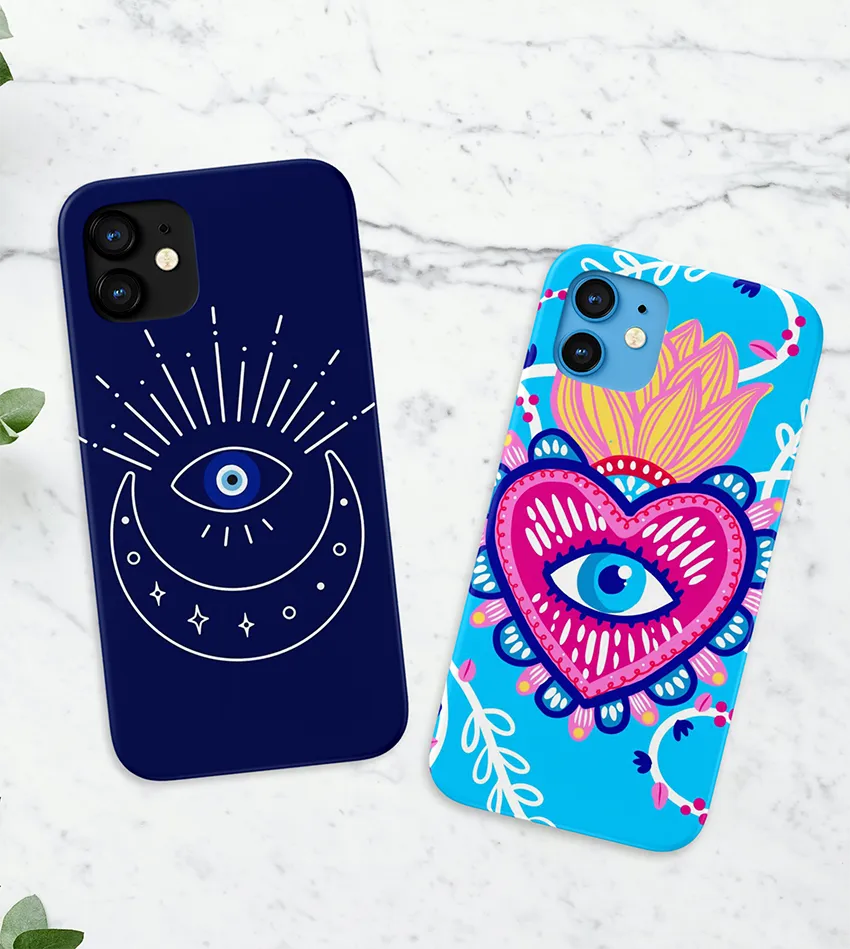 Evil Eye Slim Case Cover With Same Design Holder