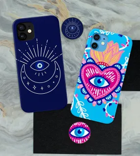 Evil Eye Slim Case Cover With Same Design Holder