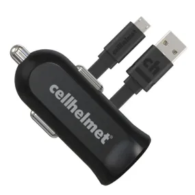 Fast Car Charger (Qualcomm Quick Charge 3.0)   3' Flat Micro USB Cable