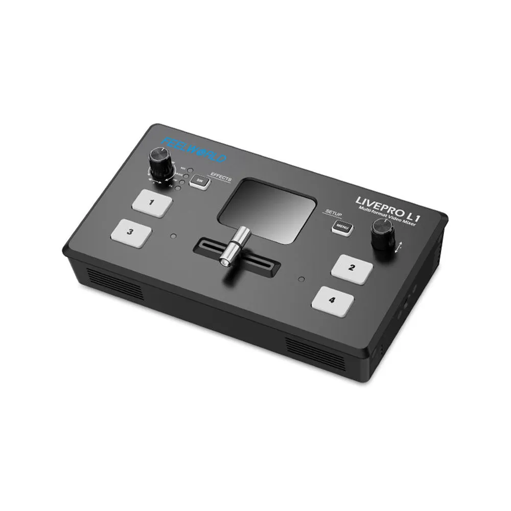 FeelWorld LIVE PRO L1 V1 Quad HDMI Multi-Format Mixer Switcher with USB Live Streaming