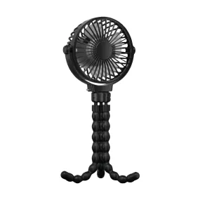 Flexible Tripod 5000mAh USB Rechargeable Clip Fan - GOMINIMO