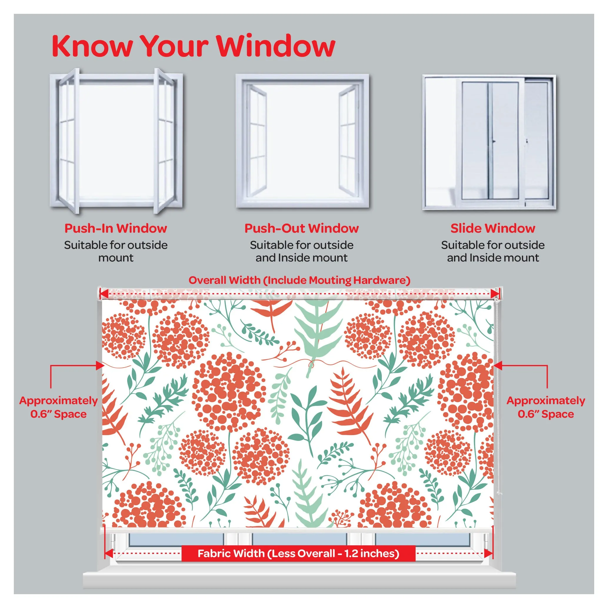 Flora Flower Botanical Dandelion Print Window Roller Shade