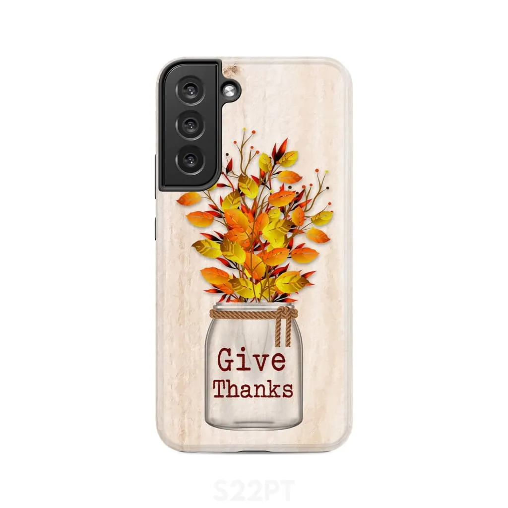 Flowers Give Thanks Phone Case - Christian Phone Cases - Religious Phone Case