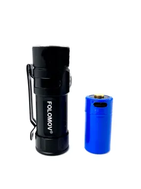 Folomov EDC C2 400 Lumen Flashlight 1x 14300 Battery Nichia E21A LED