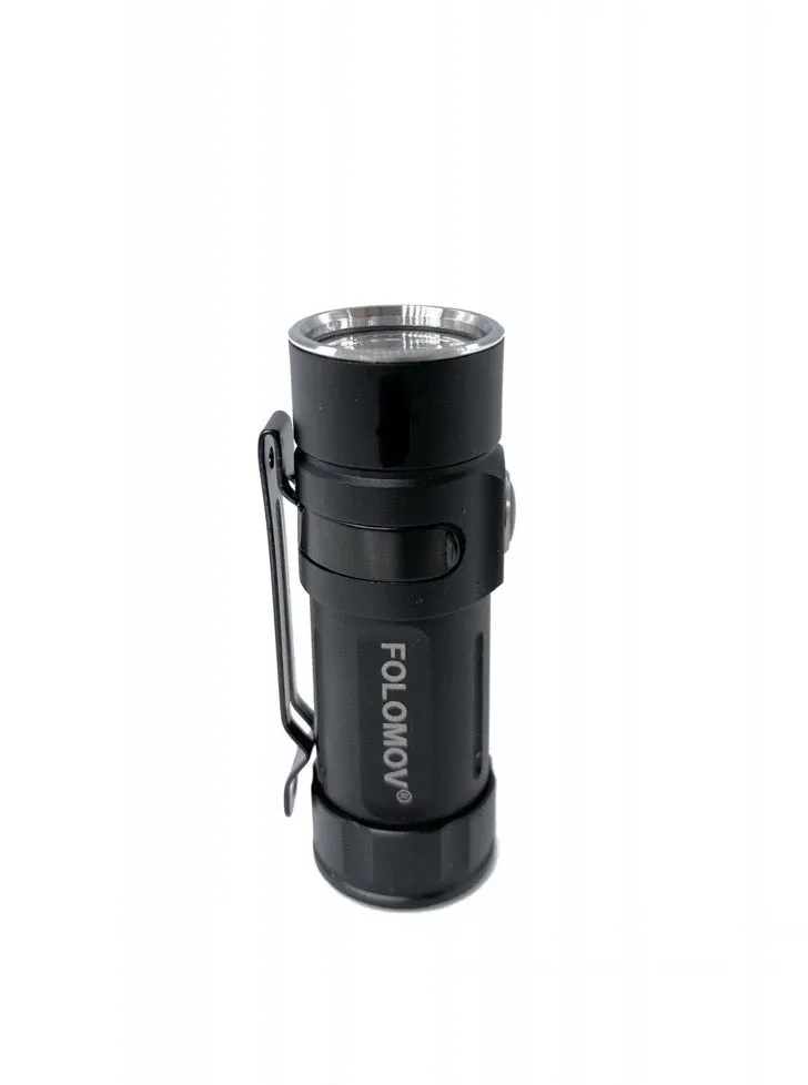 Folomov EDC C2 400 Lumen Flashlight 1x 14300 Battery Nichia E21A LED