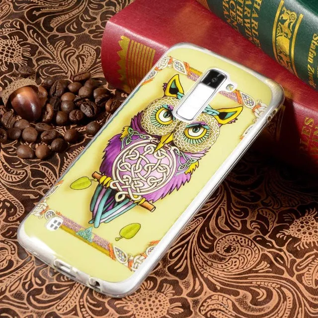 For LG K7 K8 Lte K10 Silicone Case Retro Tribe Cartoon Rubber TPU Case For LG K7 M1/ LG K8 Lte K350/ LG K10 M2 Phone Cases Cover