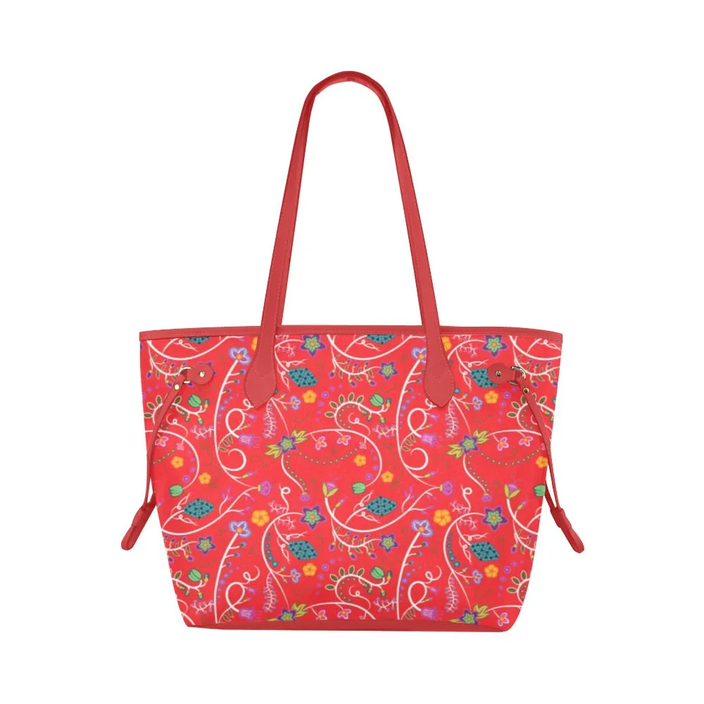 Fresh Fleur Fire Clover Canvas Tote Bag