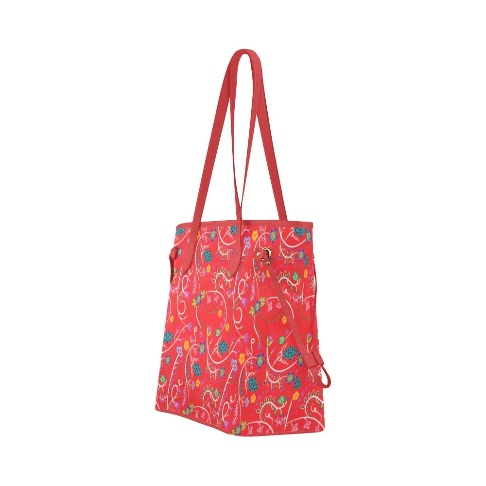 Fresh Fleur Fire Clover Canvas Tote Bag