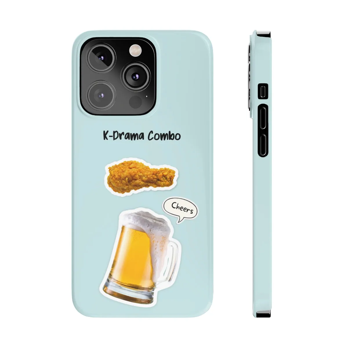 Fried Chicken and Beer Slim Case for iPhone 14, 14 PRO, 14 PRO MAX