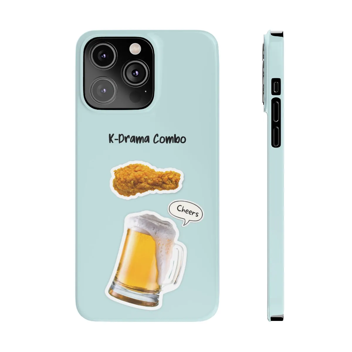 Fried Chicken and Beer Slim Case for iPhone 14, 14 PRO, 14 PRO MAX