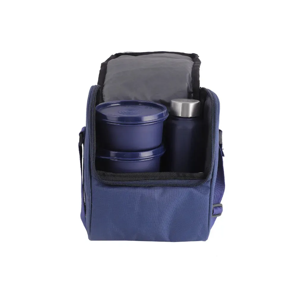 Friends Lunch Box with Bottle Insulated Fabric Bag 3 Stainless Steel Containers