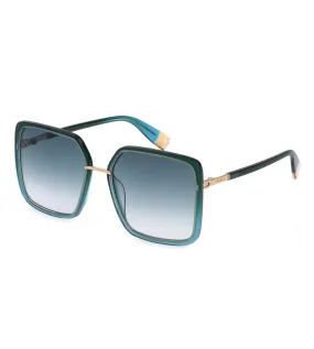 Furla Women's Gradient Green Square Sunglasses