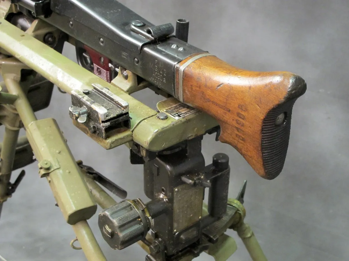 German WWII MG 42 Display Machine Gun with Lafette Tripod Mount