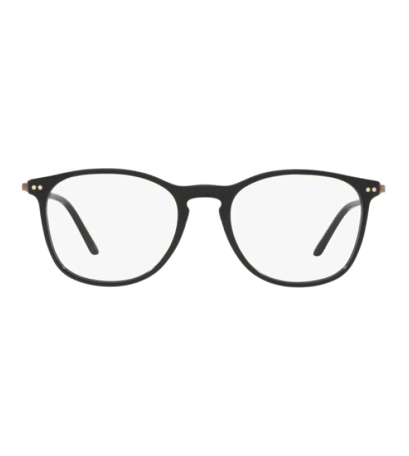 Giorgio Armani Men's Black Round Optical Frame