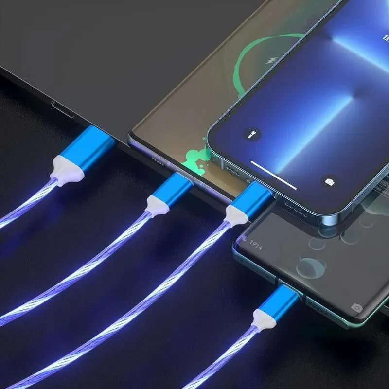 Glowing LED Fast Charger Cable: Ultimate Multi-Device Charging Solution