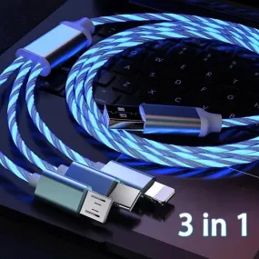 Glowing LED Fast Charger Cable: Ultimate Multi-Device Charging Solution