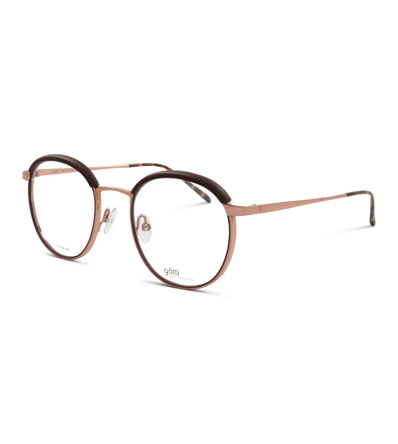 Gotti Men's Gold Round Optical Frame