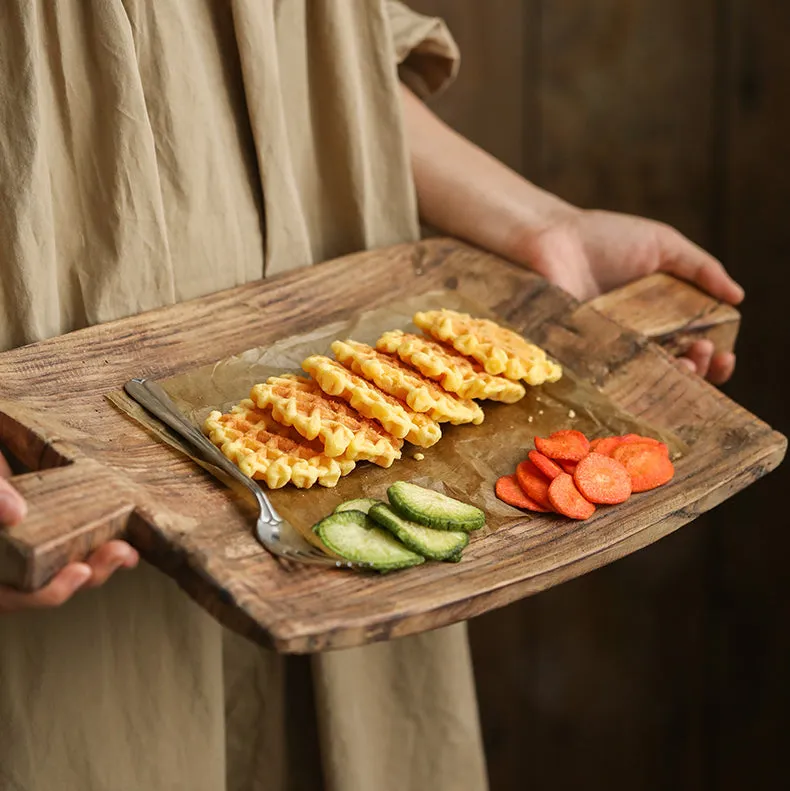 Handmade Wooden Double Ear Tray