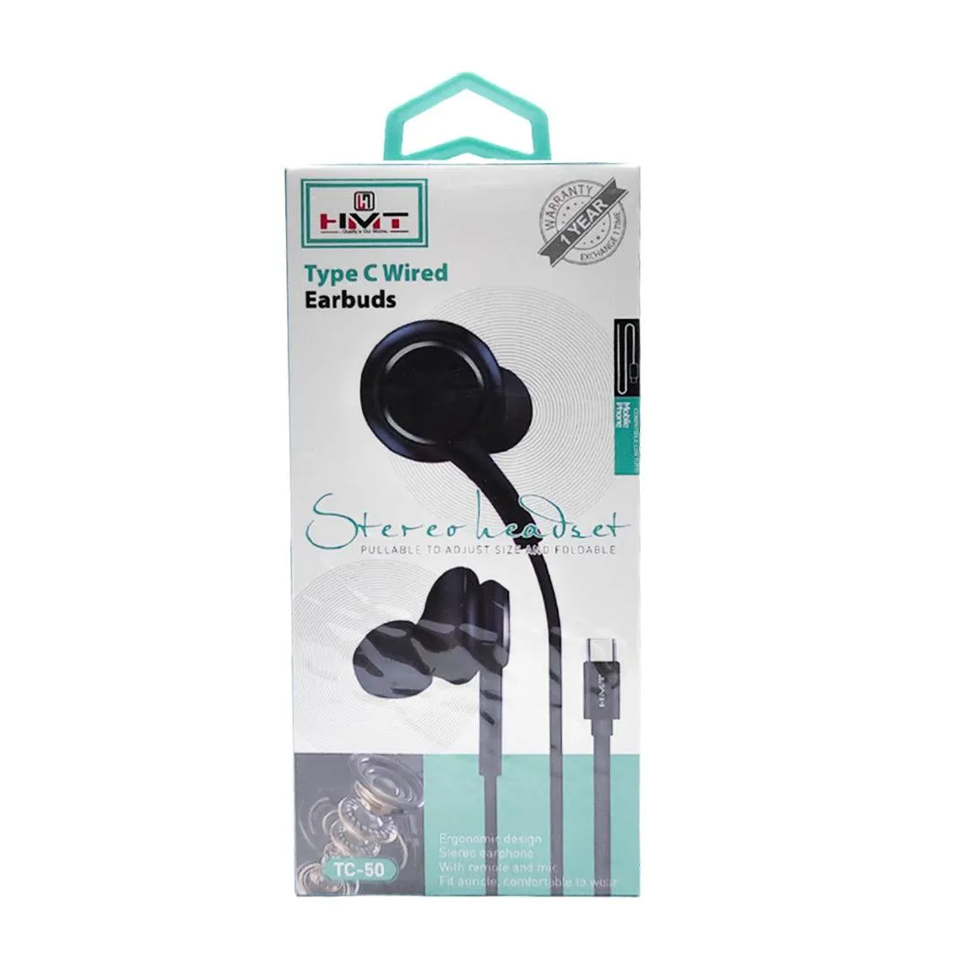 HMT Stereo Type C Wired Earbuds TC-50