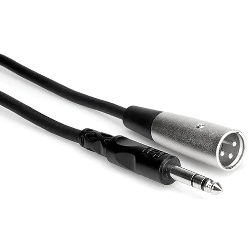 Hosa STX110M Stereo 1/4'' Male To 3-Pin XLR Male Interconnect Cable, 10'