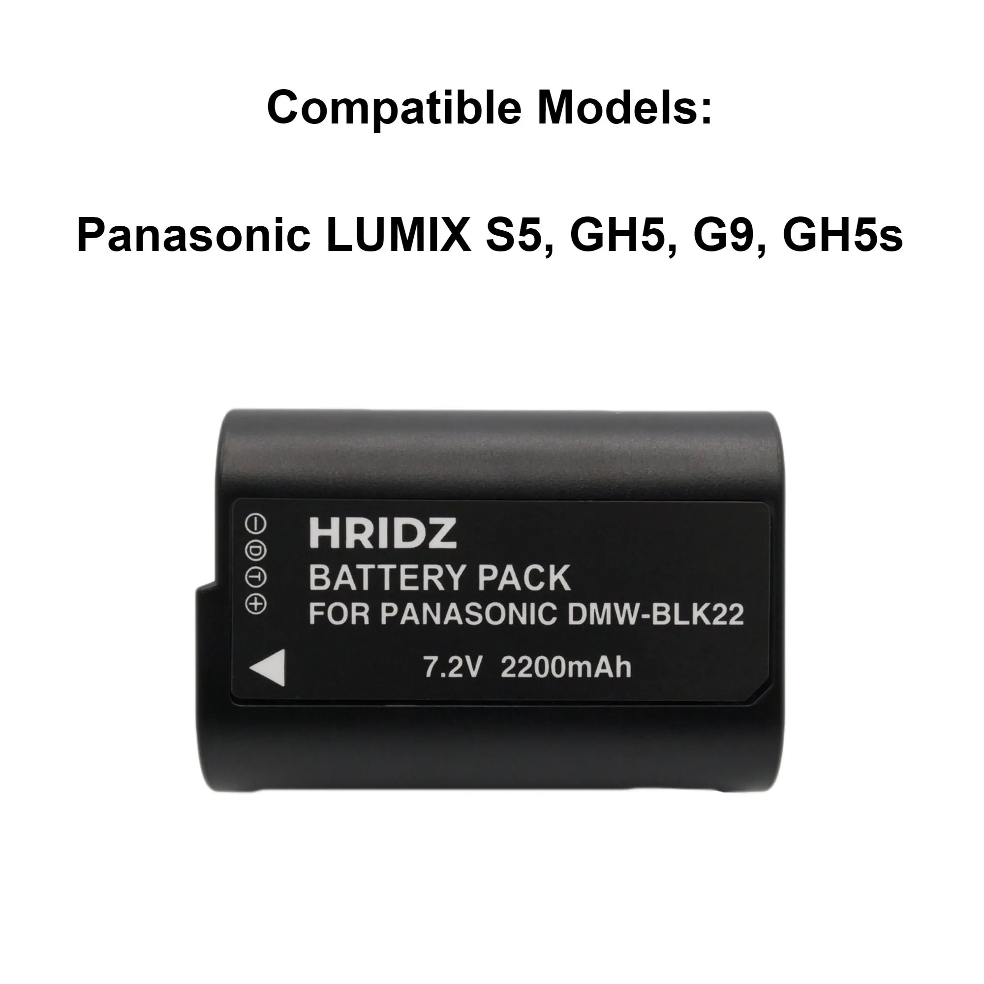 Hridz BLK22 Battery for Panasonic DMW-BLK22 and Panasonic Lumix